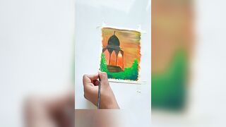 ????yoga with nature painting #youtube #youtubeshorts #paintingforbeginners