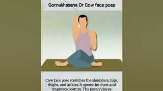 yoga pose - #1 #cowfacepose #shorts #yoga #health