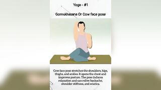 yoga pose - #1 #cowfacepose #shorts #yoga #health