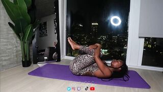 Deep stretching yoga workout