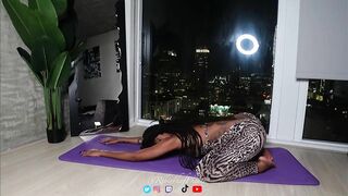 Deep stretching yoga workout