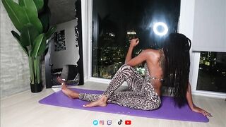 Deep stretching yoga workout