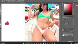 Bikini try on haul ???????? how to edit photos of bikini girls in photoshop 005