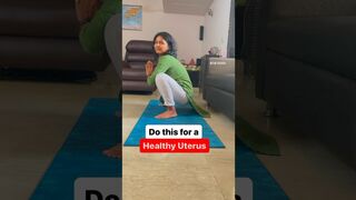 All the women do this for healthy uterus#yoga#yogishbyishu#youtubeshorts #yogapractice#uterusproblem