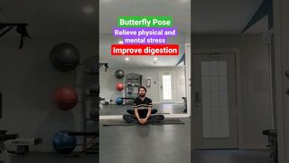 Improve digestion with butterfly Pose #butterflypose #digestion #yoga #fitness #shorts