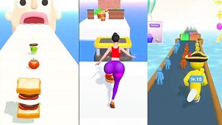 Twerk Race 3D VS SANDWICH RUNNER VS GIANT RUSH ✅ #action, #casual #games, #trending, #shorts