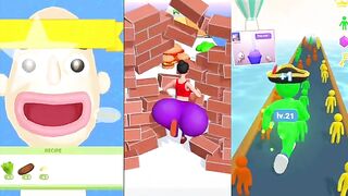 Twerk Race 3D VS SANDWICH RUNNER VS GIANT RUSH ✅ #action, #casual #games, #trending, #shorts