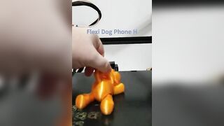 Flexible Dog Phone Holder 3D printed time lapse Short