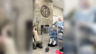 Most flexible 93 year old!! #funny #family #comedy #women #grandma #siblings #hilarious #funnyvideo