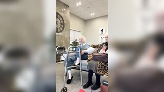 Most flexible 93 year old!! #funny #family #comedy #women #grandma #siblings #hilarious #funnyvideo