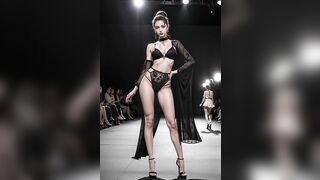 Black Lingerie Fashion Show Lookbook | AI Girl Art Lookbook