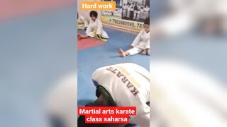 hard work stretching ???? //martial arts karate class saharsa ???? #youtubeshorts #viralvideo #shorts