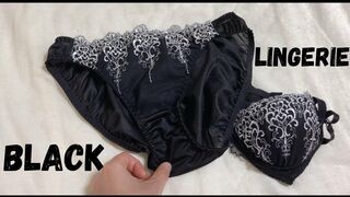 Black silk lingerie || premium lingerie set || #silk Bra pantie set || unique product ||#brapantyset