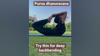 Purna dhanurasana ।full bow pose । backbending । fat loss yoga #ytshort #trending