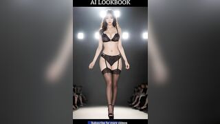 란제리 패션쇼, 런웨이 룩북 / Black Lingerie Fashion Show, Runway, lookbook / ファッションショー / 時裝表演 #shorts