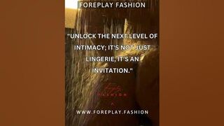 "Unlock the next level of intimacy; it's not just lingerie, it's an invitation."