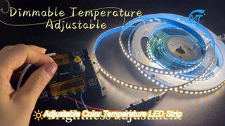 Warm White Temperature Adjustable Led Strip , Dimmable Smd Led Flexible Strips 2835