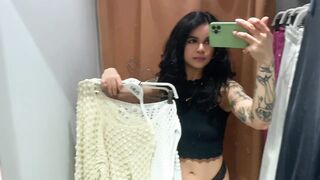 4k TRANSPARENT Clothes TRY ON HAUL in DRESSING ROOM | See through white tops | w/ Jade Agnello