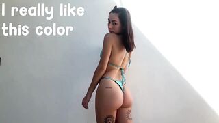 [4K] TRY ON Haul See Through Mini Bikinis