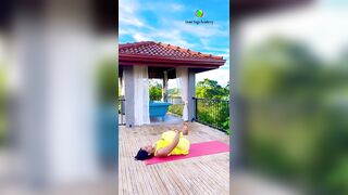 Lying down on back yoga poses #yogaurmi #fitness #yogateacher