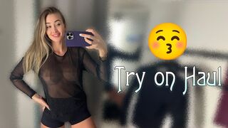 [4K] Transparent Clothes Dry vs Wet Try on Haul with Hillary [2024 NEW]