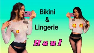 [4k] Try on haul of Lingerie's | See through Bikinis haul