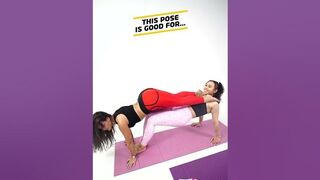 This pose is good to challenge your partner #yoga #stretching #partner