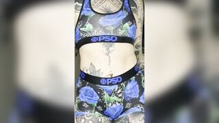 Try on haul: PSD blue roses outfit #inkedup #haul #tryon #tattoo #psdunderwear