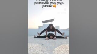 partner yoga pose #ytshorts #yoga #partneryoga