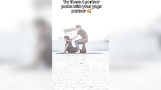 partner yoga pose #ytshorts #yoga #partneryoga