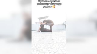 partner yoga pose #ytshorts #yoga #partneryoga