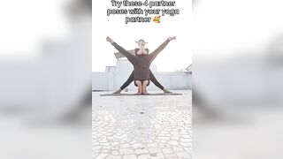 partner yoga pose #ytshorts #yoga #partneryoga