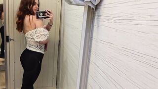 [Hot beauty | 4K Full HD] See Through Clothes Try on Haul at Mall No Bra