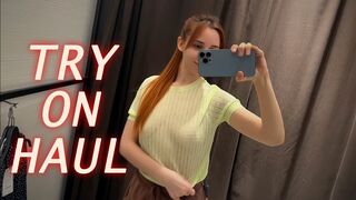 Green summer top. Try on haul.