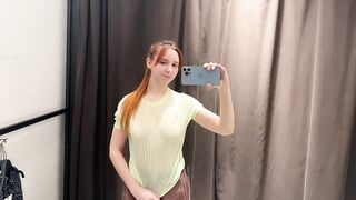 Green summer top. Try on haul.