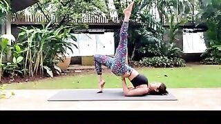 Peace begins with Yoga ???? #yoga #yogaforbeginners #yogagirl #yogaflow #shilpashetty #yogapractice