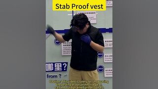 Real-Life Flexible Stab-Proof Jacket Test #stabproofvest #bodyarmor #stabproof #fyp #ootd