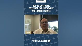 Learn how to customize coverage for investment and pension values with flexible optio...