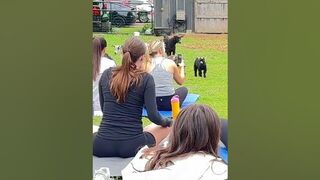 The goats join the yoga students in the barnyard! #yoga #goatyoga #pygmygoat #goatfarm #cute #fun