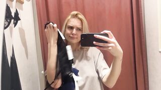 [4K] Transparent Try on Haul in dressing room amazing See-Through outfit