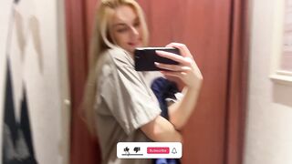 [4K] Transparent Try on Haul in dressing room amazing See-Through outfit