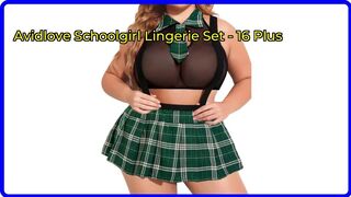 REVIEW: Avidlove Schoolgirl Lingerie Set - 16 Plus. ESSENTIAL details.