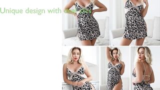 REVIEW: Avidlove Leopard Babydoll Lingerie M.. ESSENTIAL details.