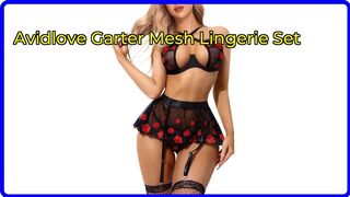 REVIEW: Avidlove Garter Mesh Lingerie Set. ESSENTIAL details.