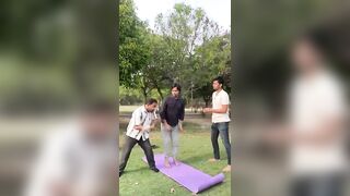 Fight during yoga class ft. @deepestgarg @rishabhhshukla