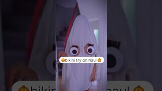 bikini try on haul Ghost ???????? Halloween #shorts #bigbank #shortsfeed