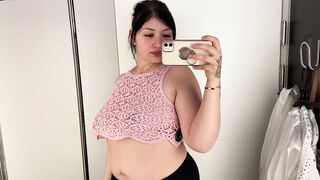 [4k] Transparent Crop Top See-Through Try On Haul | missbellatrixx