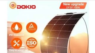 solar panel flexible solar panel Dokio solar panel 100w 200w 300w 1000w 12w charger battery