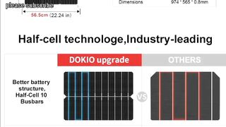 solar panel flexible solar panel Dokio solar panel 100w 200w 300w 1000w 12w charger battery
