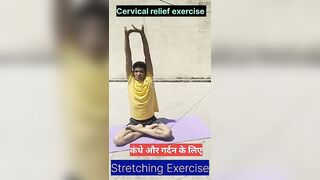 Shoulder and Neck Stretching exercise at home#cervical pain relief exercise#trending#viral #ytshorts